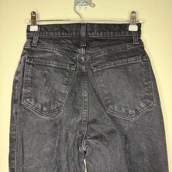 ABERCROMBIE + FITCH Curve Love The 90s Straight Ultra High Rise Black Denim Jean - Picture 8 of 10